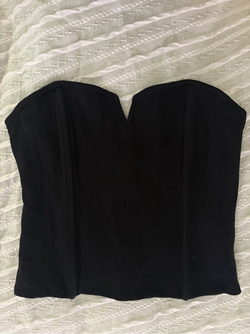 Anthropologie Strapless Black Bustier Top - Size M